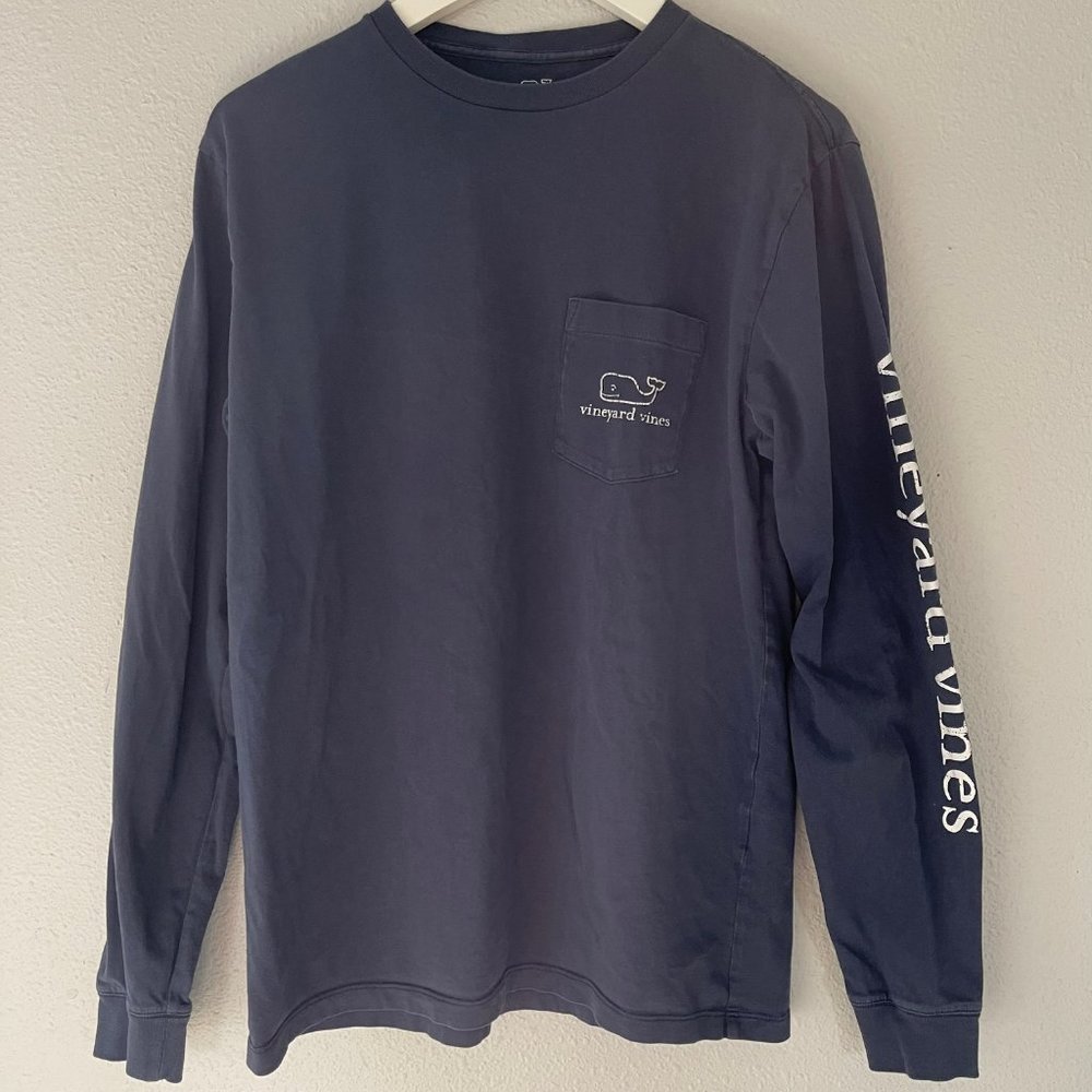 Vineyard Vines Men's Long Sleeve Vintage Whale Pocket T-Shirt